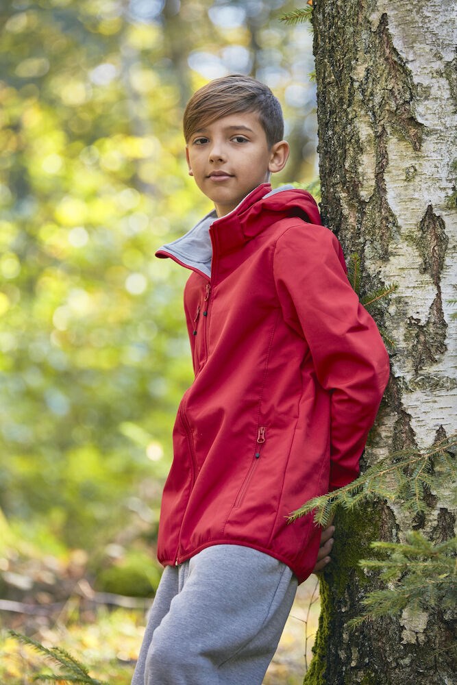 Clique - Basic Softshell Jacket Junior Rood 130-140