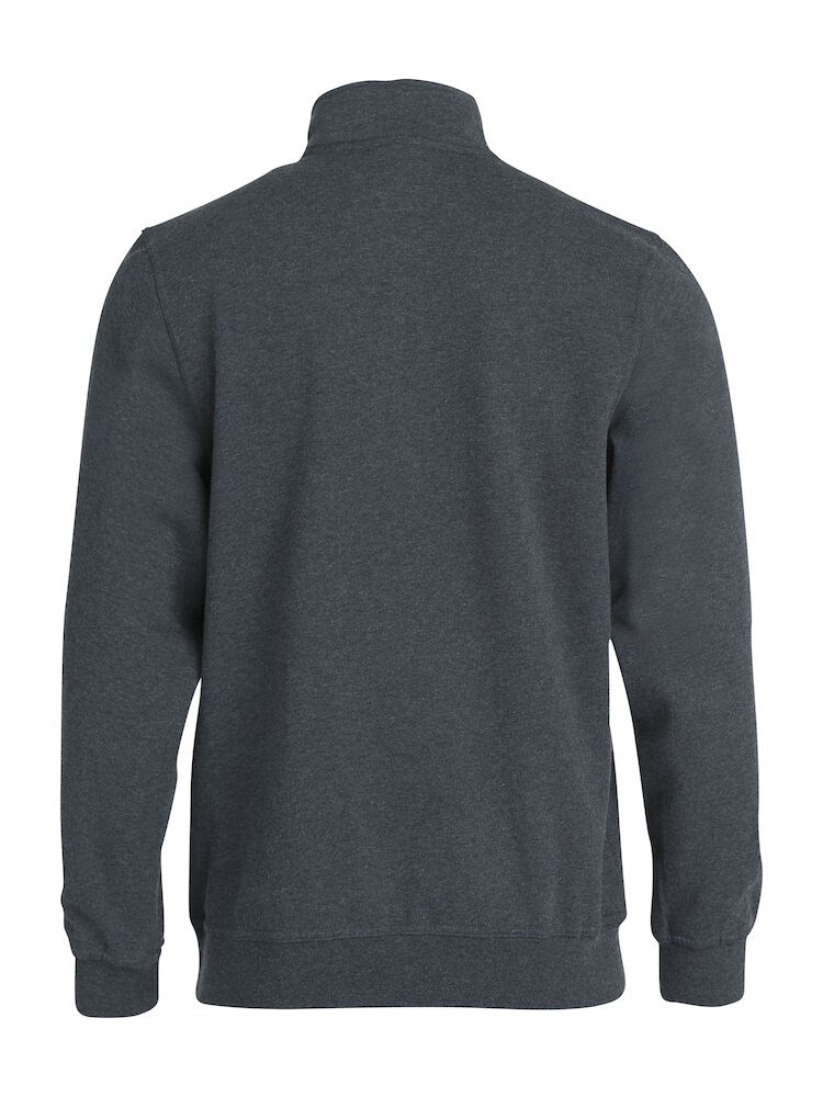 Clique - Basic Half Zip Antraciet Melange XS