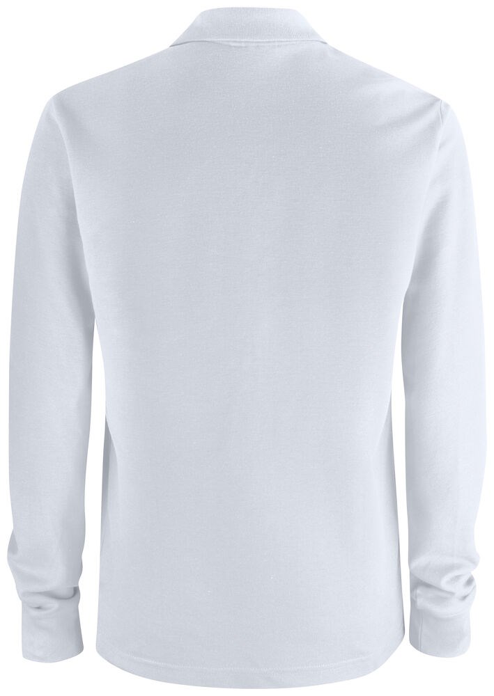 Clique - Basic Polo Pocket L/S Wit XXL