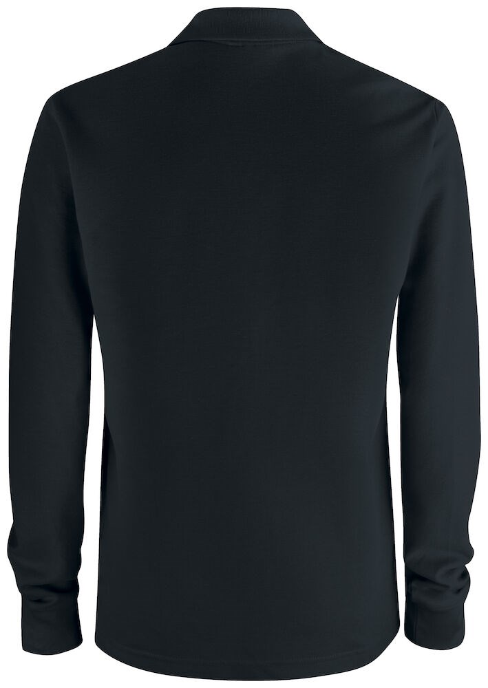 Clique - Basic Polo Pocket L/S Zwart XL