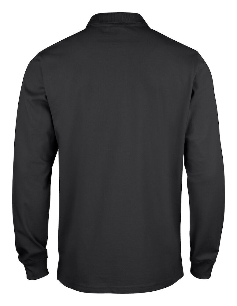 Clique - Basic Polo L/S Junior Zwart 130-140