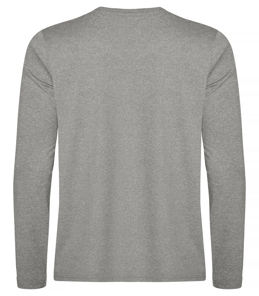 Clique - Basic Active-T L/S Grijsmelange 3XL