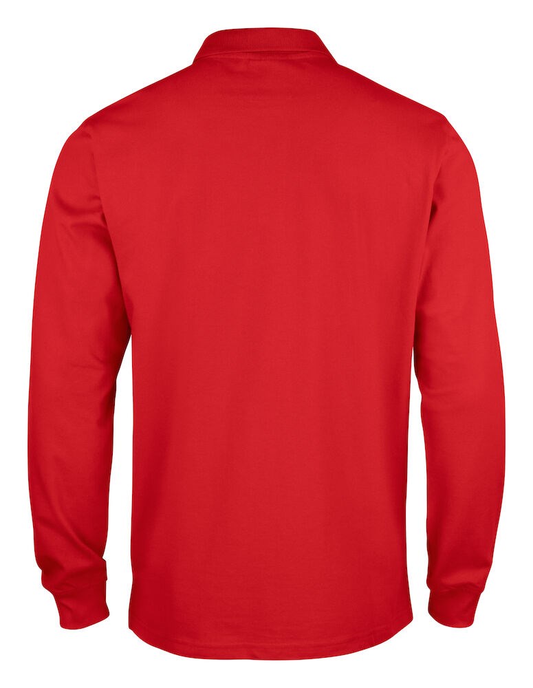 Clique - Basic Polo L/S Junior Rood 90-100